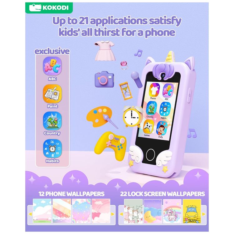 Telefone-Brinquedo-Infantil-KOKODI-Unicornio-Para-Meninas-Imagem-2