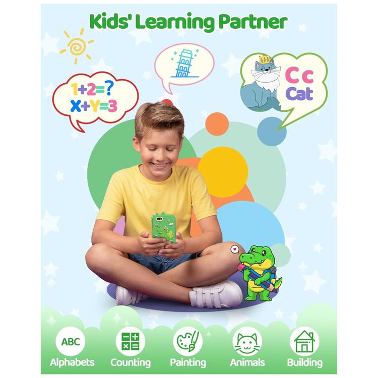 Telefone-Brinquedo-Infantil-KOKODI-Dinossauro-Verde-Tela-Imagem-3