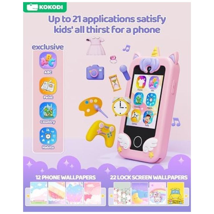 Celular-Brinquedo-KOKODI-Unicorn-com-tela-sensivel-ao-Imagem-5
