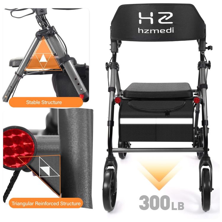 Andador-para-Idosos-Walker-Dobravel-Cinza-com-Assento-Imagem-1