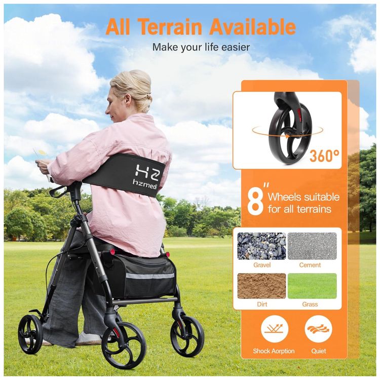 Andador-para-Idosos-Walker-Dobravel-Cinza-com-Assento-Imagem-2
