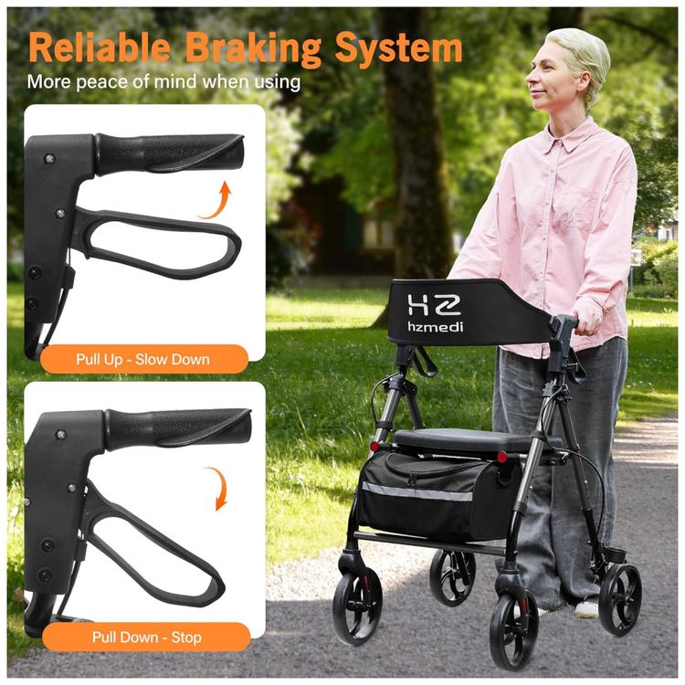 Andador-para-Idosos-Walker-Dobravel-Cinza-com-Assento-Imagem-3
