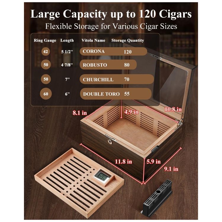 Umidor-de-Charutos-com-Capacidade-para-ate-120-Unidades-Imagem-2