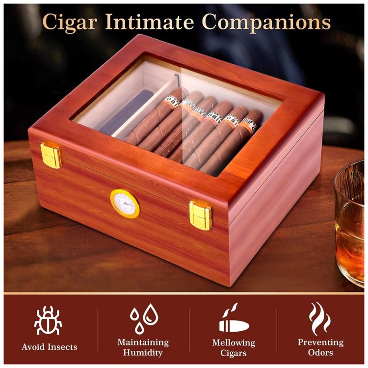 Umidor-de-Charutos-de-Mesa-com-Higrometro-Umidificador-e-Imagem-1