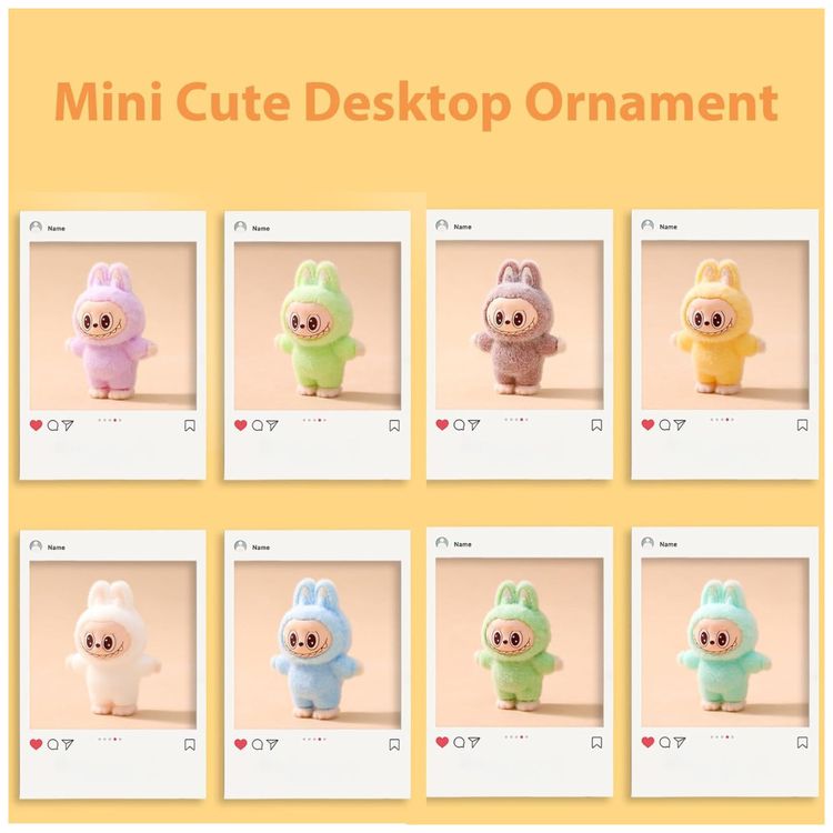 Kit-com-10-Mini-Enfeites-de-Mesa-Labubu-de-Pelucia-Coelhos-Imagem-4