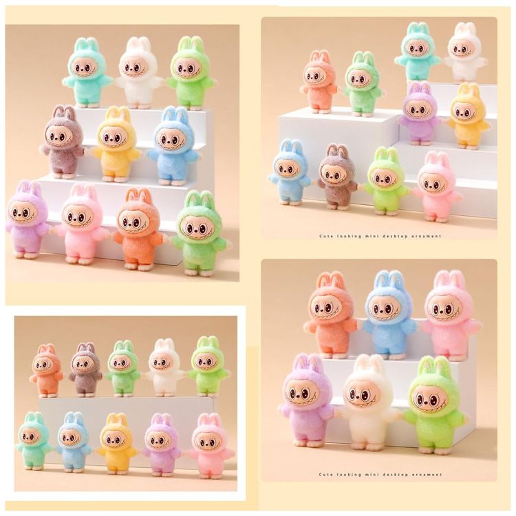 Kit-com-10-Mini-Enfeites-de-Mesa-Labubu-de-Pelucia-Coelhos-Imagem-6