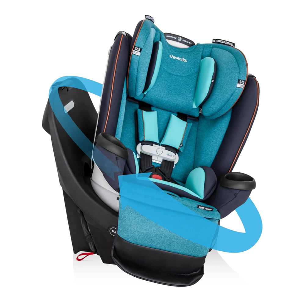 Cadeirinha de Carro Giratória Evenflo Gold Revolve360 Extend AllinOne com SensorSafe Azul Safira