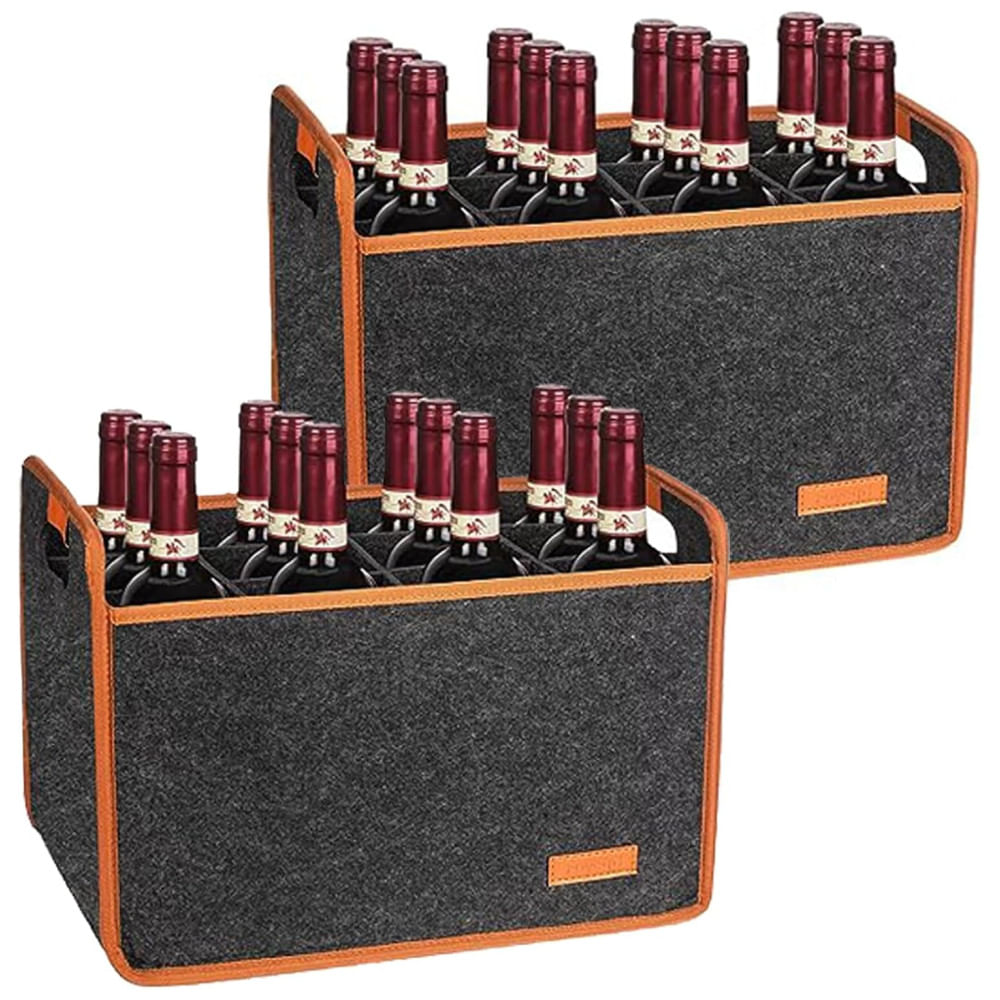 Bolsa Térmica para 12 Garrafas de Vinho da Foyego - Kit com 2 Unidades, Ideal para Viagens, Camping e Piqueniques, Presente Ideal para Amantes de