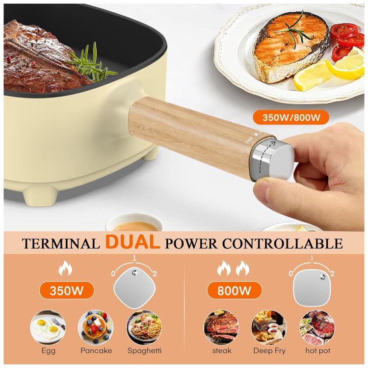 Audecook-Hot-Pot-Electric-2L-e-Frigideira-Antiaderente-de-Imagem-1