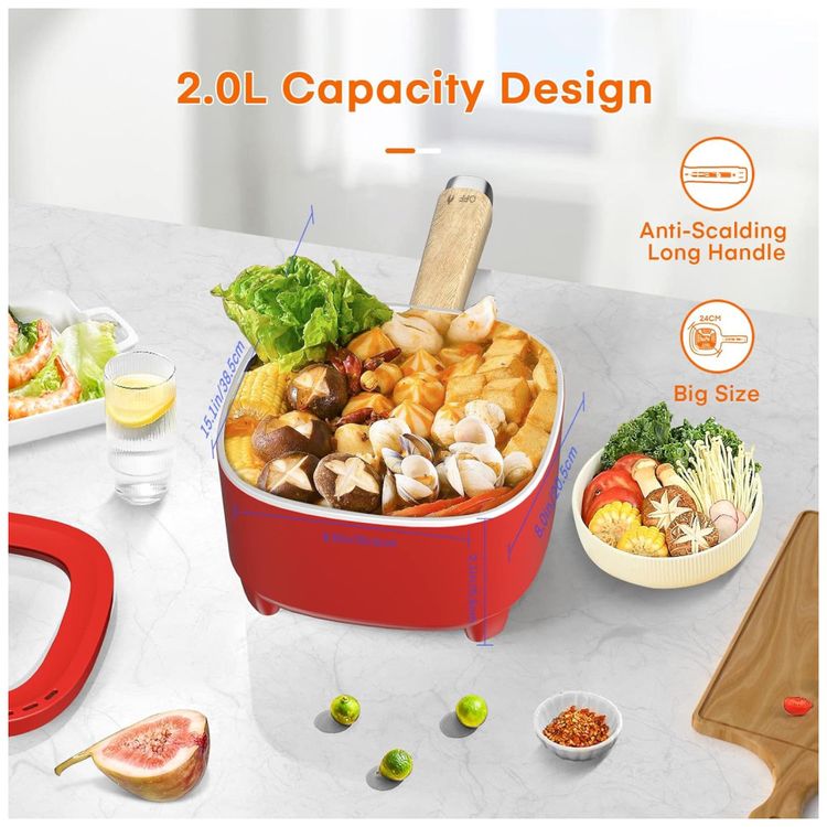 Frigideira-Ceramica-20cm---Panela-Eletrica-2L-Audecook-Hot-Imagem-3