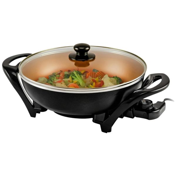 Panela-Wok-Eletrico-OVENTE-33cm--Antiaderente-1400W-Imagem-0
