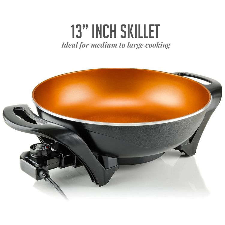 Panela-Wok-Eletrico-OVENTE-33cm--Antiaderente-1400W-Imagem-1