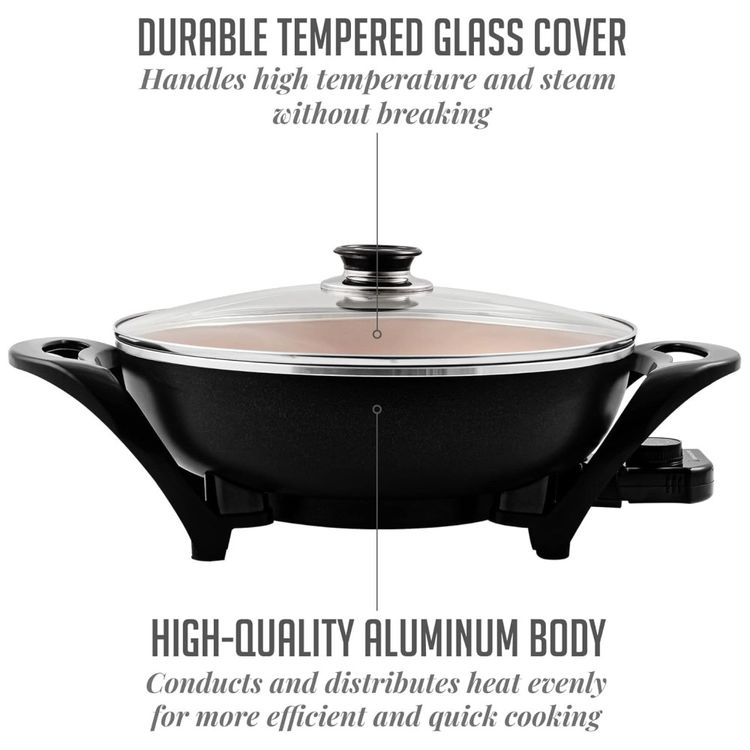 Panela-Wok-Eletrico-OVENTE-33cm--Antiaderente-1400W-Imagem-5