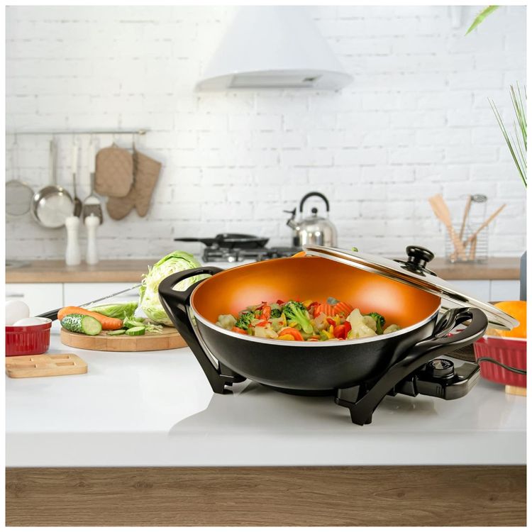 Panela-Wok-Eletrico-OVENTE-33cm--Antiaderente-1400W-Imagem-7