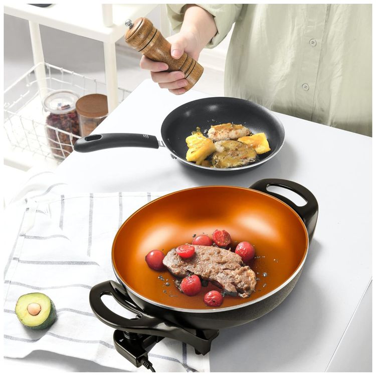 Panela-Wok-Eletrico-OVENTE-33cm--Antiaderente-1400W-Imagem-8