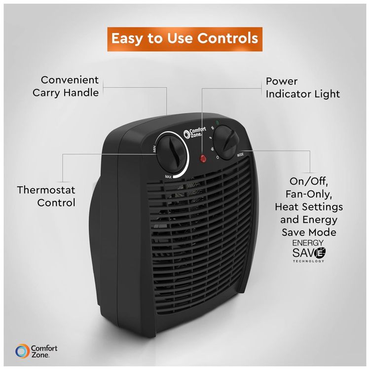 Aquecedor-Pessoal-Comfort-Zone-CZ45EBK-com-Termostato-Imagem-3