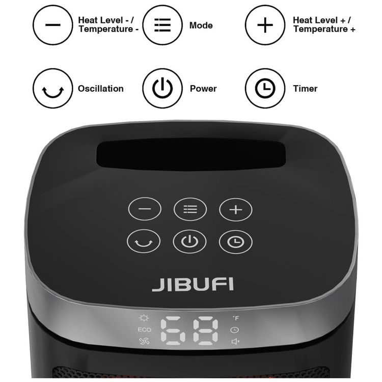 Aquecedor-Eletrico-JIBUFI-1500W-PTC-Portatil-com-Rotacao-Imagem-1