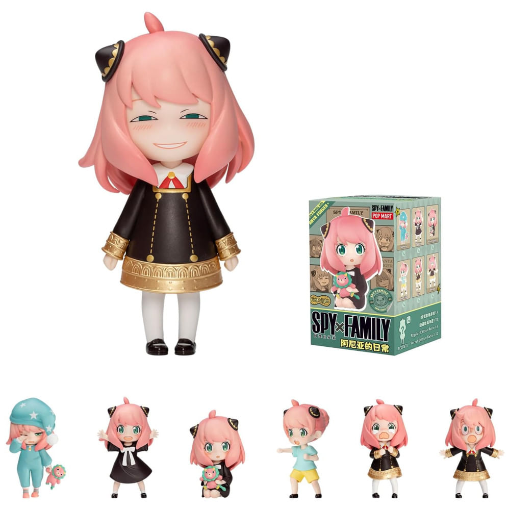 Blind Box,Mini Bonecos da Série Espiã Familiar Vida Diária da POP MART - Embalagem Surpresa com Miniaturas de Ação Aleatórias - Coleção de Brinquedos