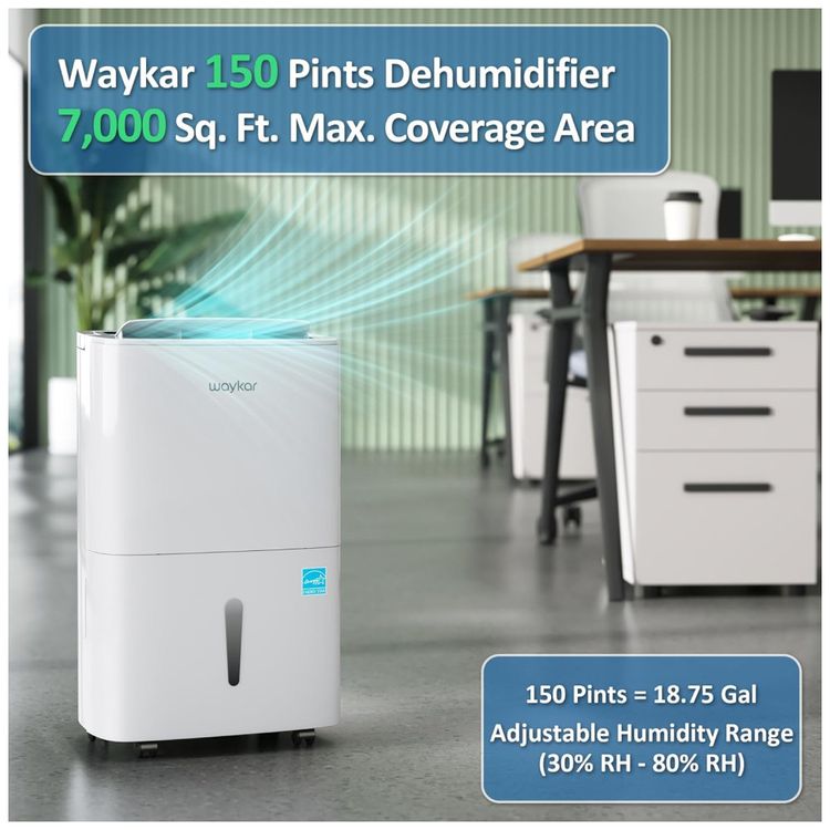 Desumidificador-Waykar-150-Litros-h-com-Bomba-para-Espacos-Imagem-1