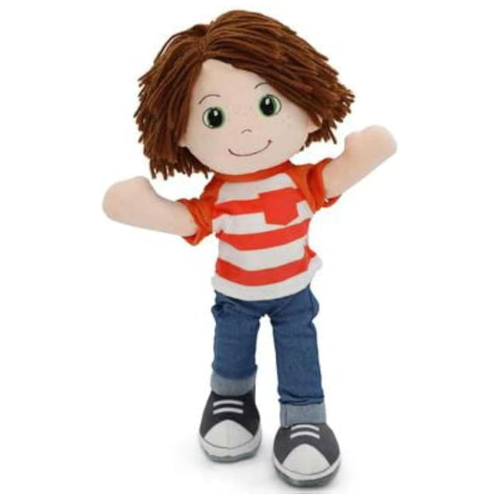 Boneco de Pano Ollie, da Playtime by Eimmie,  Ideal para Bebês e Crianças Pequenas - Brinquedo Lavável com Corpo de Tecido Sensorial