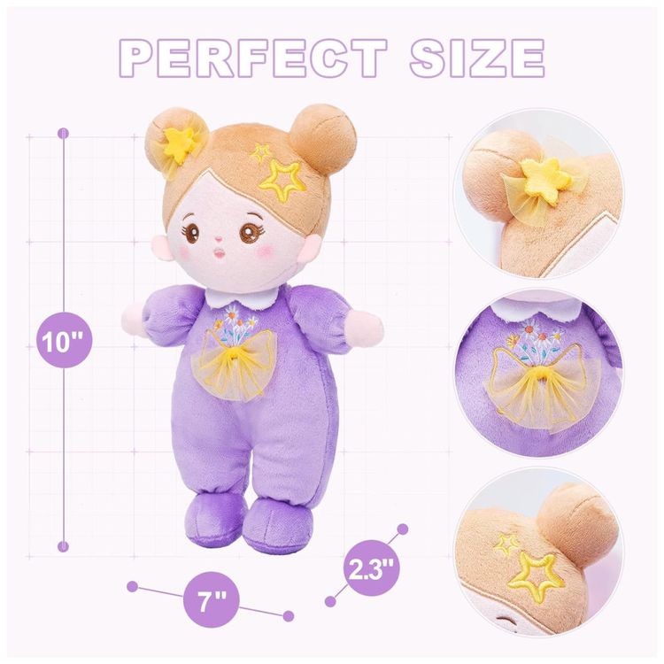 Boneca-de-Pano-Macia-Daisy-com-Roupa-Roxa---Presente-de-Imagem-1