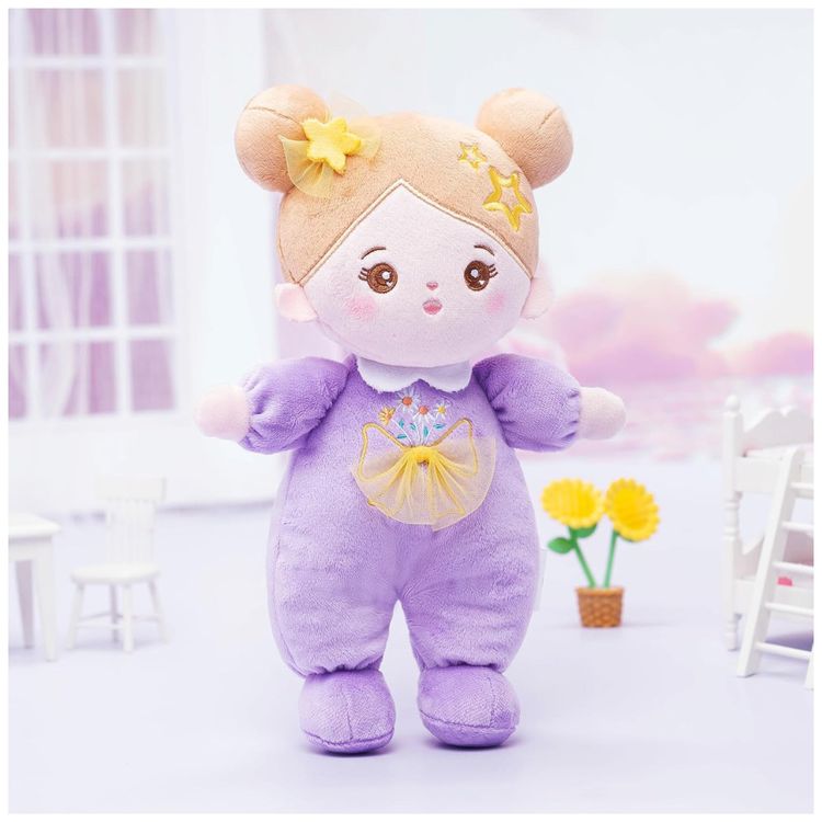 Boneca-de-Pano-Macia-Daisy-com-Roupa-Roxa---Presente-de-Imagem-5