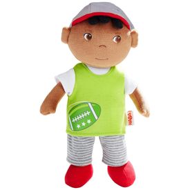 Boneco-de-Pano-HABA-Mason--Menino-com-Cabelo-Preto-Macio-Imagem-0