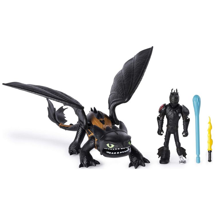 DreamWorks-Dragons-Toothless-e-Hiccup-Figura-de-Dragao-Imagem-1