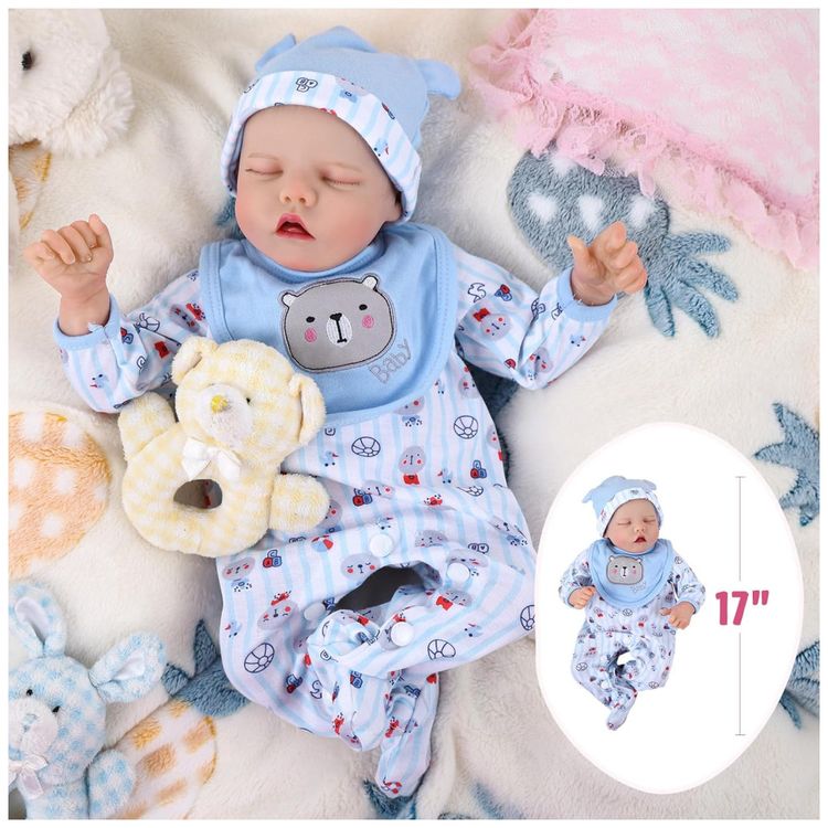 Bebe-Recem-Nascido-Newborn-Boneca-Realista-JIZHI-com-43-cm-Imagem-3