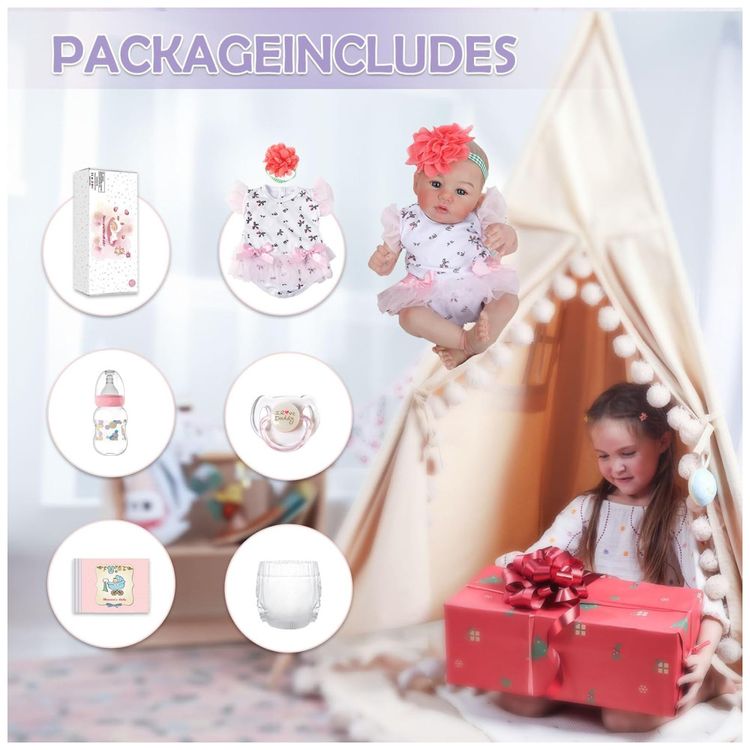 Bebe-Recem-Nascido-Newborn-Bonecas-Realistas-WOOROY-45-cm-Imagem-5