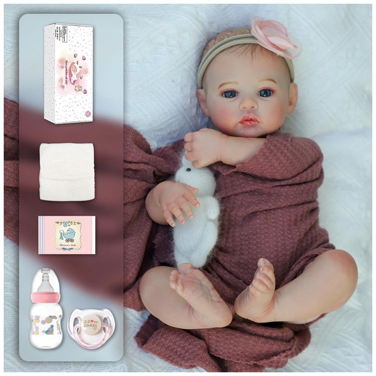 Bebe-Recem-Nascido-Newborn-Boneca-Realista-de-Bebe-Imagem-4