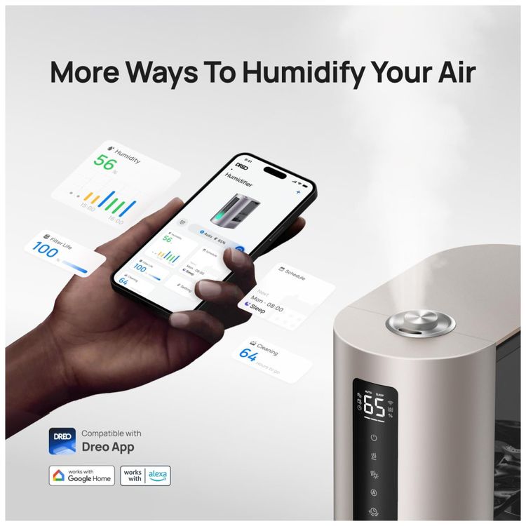 Umidificador-de-Ar-Dreo-6-Litros-para-Quarto-Vapor-Quente-Imagem-2