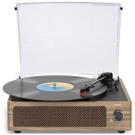 Toca-discos-Vintage-para-Vinil-com-Alto-falantes-Imagem-0