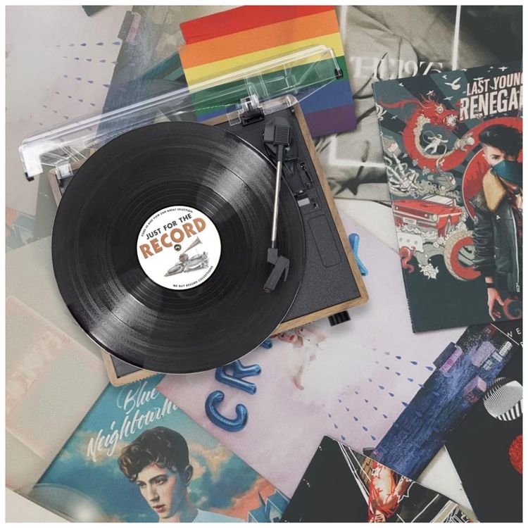 Toca-discos-Vintage-para-Vinil-com-Alto-falantes-Imagem-3