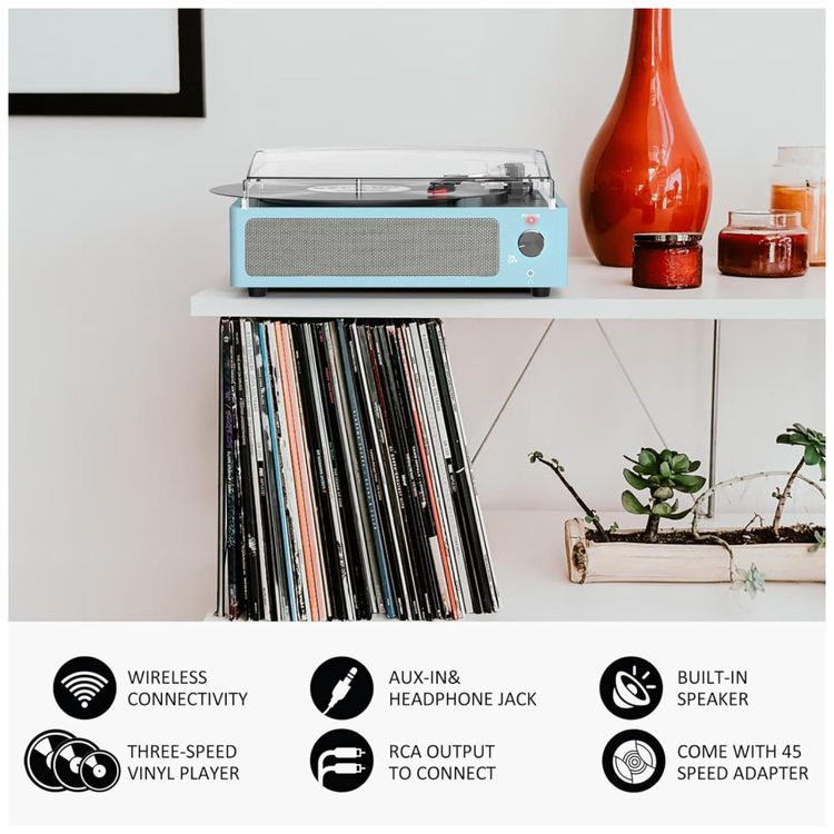 Toca-discos-de-Vinil-com-Alto-falantes---Novo-Design-Imagem-4