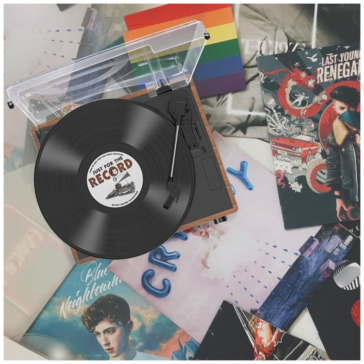 Toca-discos-Vintage-com-Alto-falantes-para-Vinil-Imagem-7