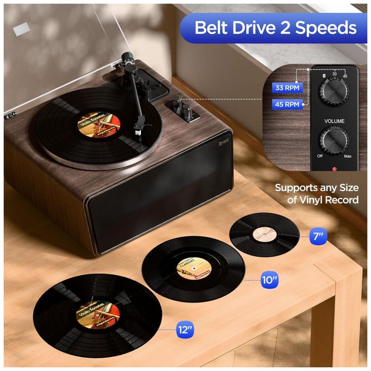 Toca-discos-de-vinil-All-in-One-XJ-HOME-Bluetooth-Imagem-4