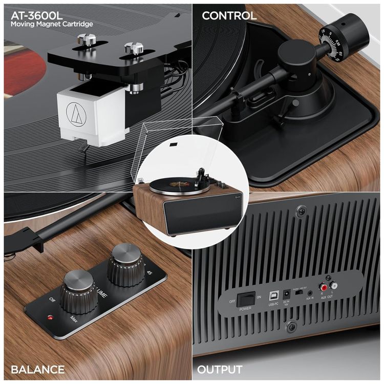 Toca-Discos-All-in-One-com-Bluetooth-e-Alto-falantes-Imagem-2
