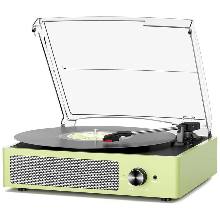 Toca-Discos-de-Vinil-com-2-Caixas-de-Som-Estilo-Vintage-Imagem-0