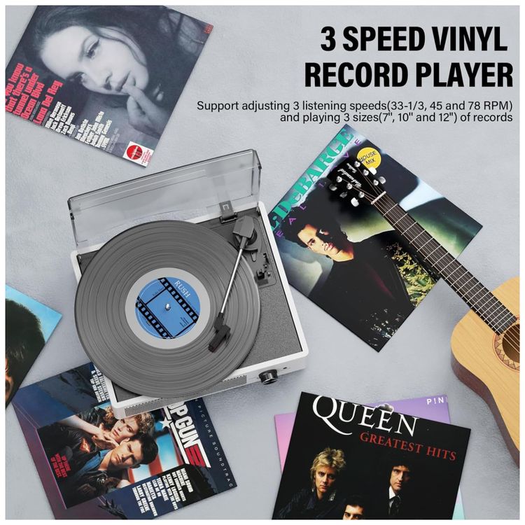 Toca-discos-de-Vinil-com-2-Alto-falantes-Estereo-Imagem-4
