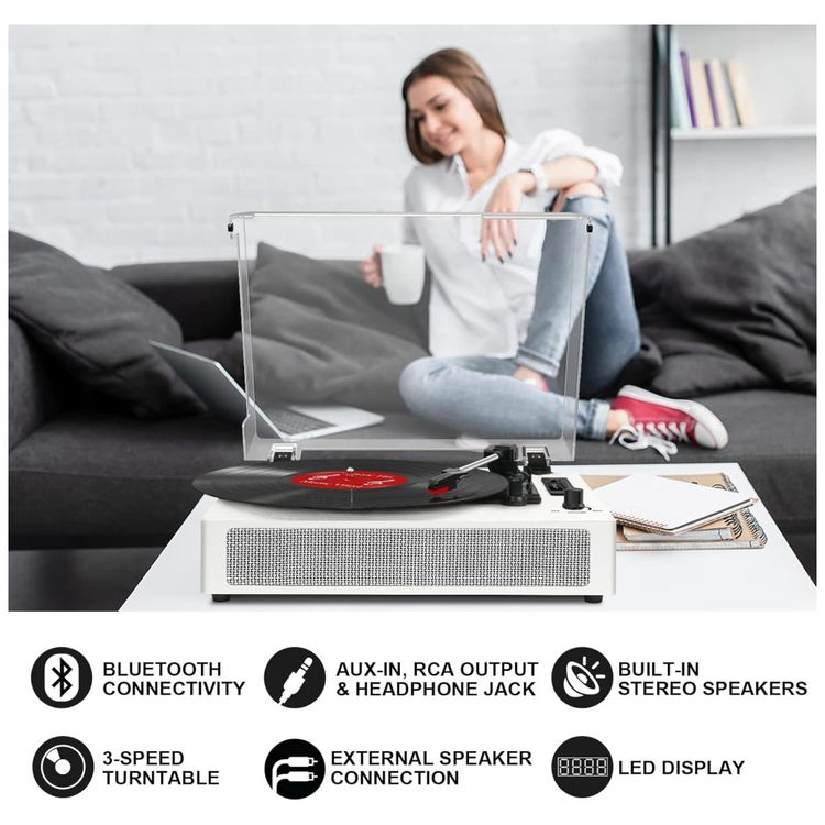Toca-discos-Retro-3-em-1--Vinil-Bluetooth-e-USB---Imagem-5