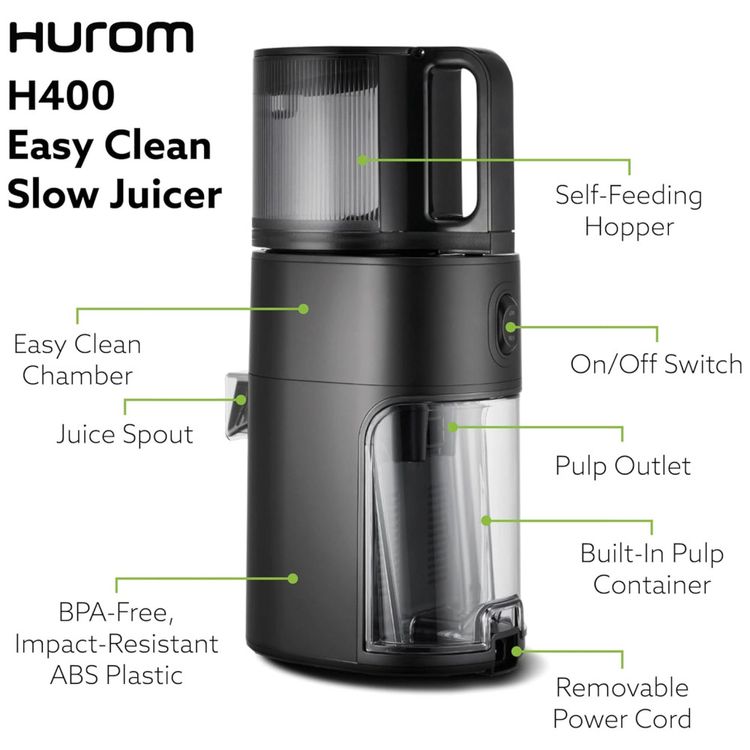 Extrator-de-Sucos-Hurom-H400-Easy-Clean-Preto-Fosco---Alta-Imagem-6