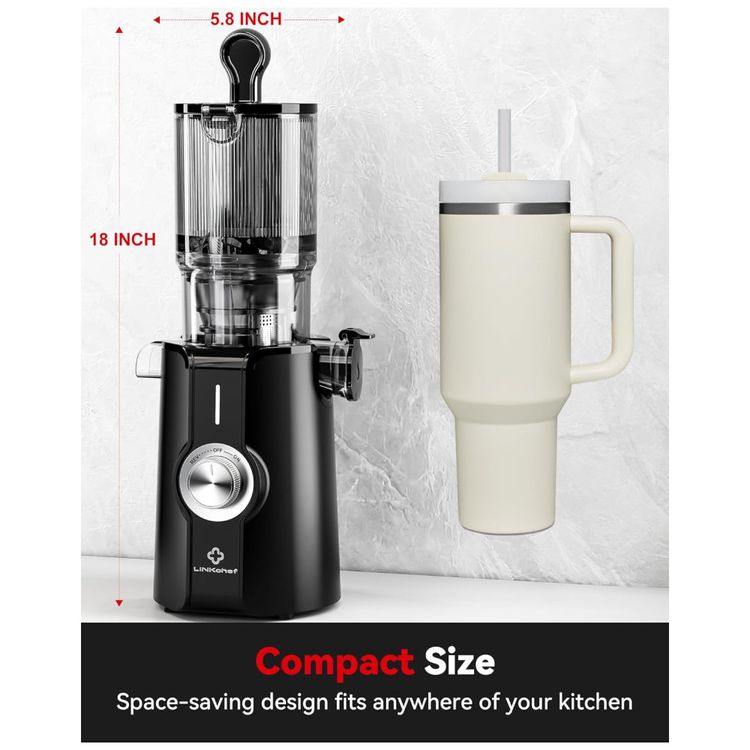 Extrator-de-Sucos-LINKChef-Rush-Clear-Slow-Masticating-Imagem-7