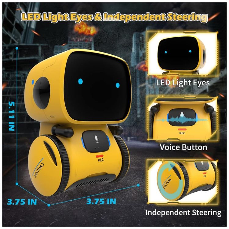 Robo-Interativo-KaeKid-para-Criancas---Com-Sensor-de-Toque-Imagem-1