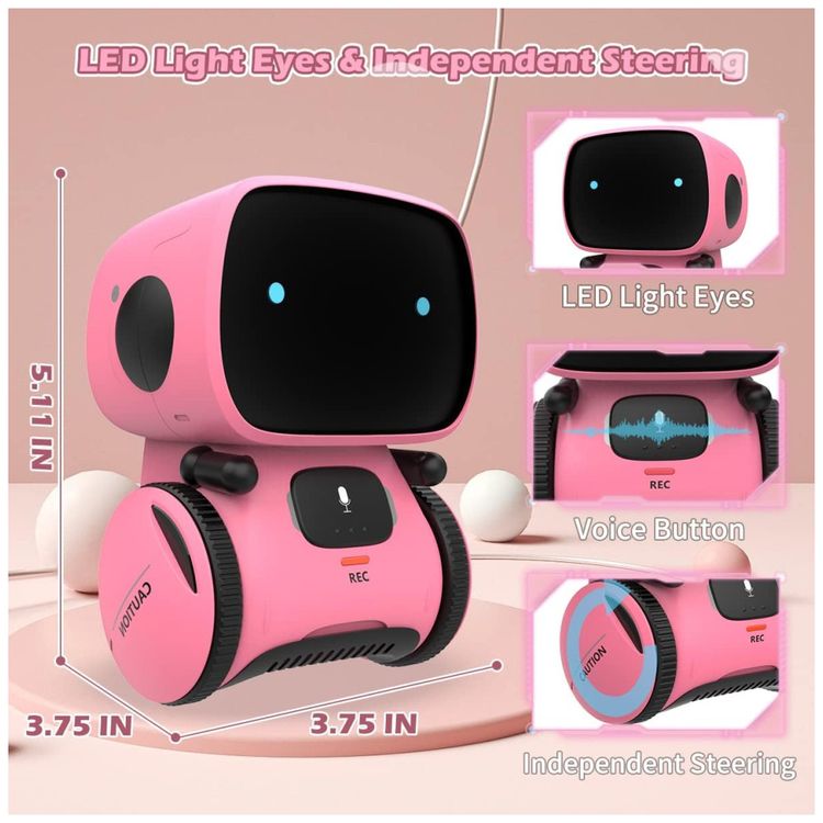 KaeKid-Robo-para-Meninas-35cm--Interativo-Sensor-de-Toque-Imagem-1