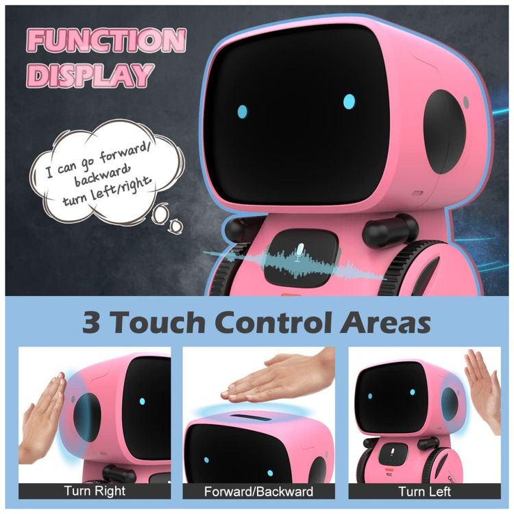 KaeKid-Robo-para-Meninas-35cm--Interativo-Sensor-de-Toque-Imagem-3