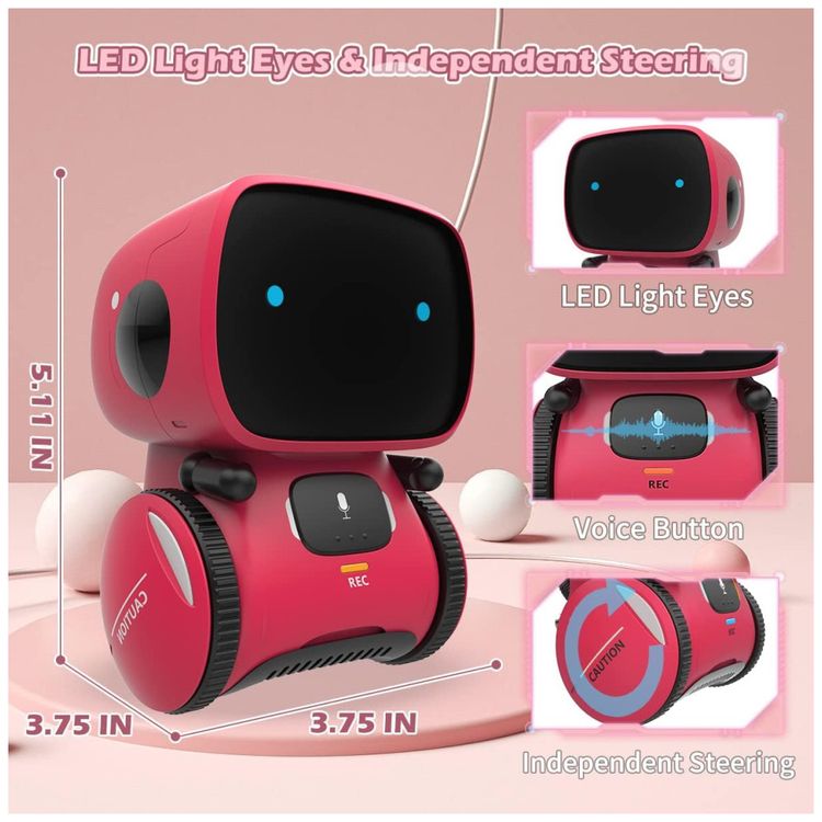 KaeKid-Robo-para-Meninas-35cm--Interativo-Sensor-de-Toque-Imagem-1