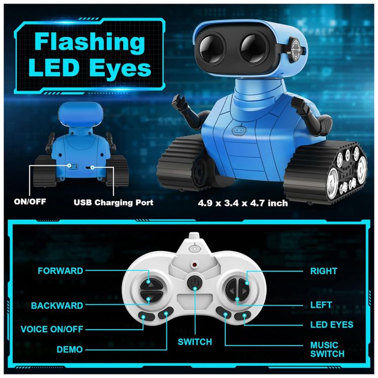 Robo-Emocionante-Recarregavel-com-Controle-Remoto-para-Imagem-6