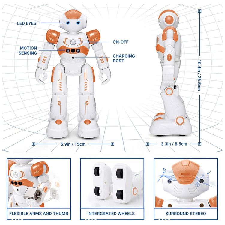 Robo-de-Controle-Remoto-KingsDragon-para-Criancas-Robo-Imagem-1