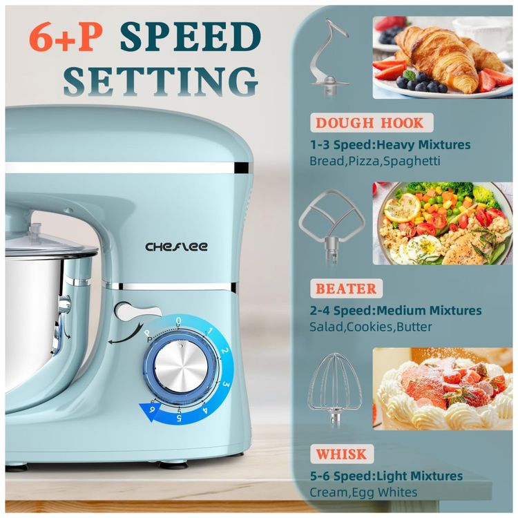 Batedeira-CHeflee-600W-6-Velocidades-com-Tigela-de-65L-em-Imagem-1